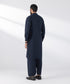 Men's Stitched 2 PC Blue Cotton Suit